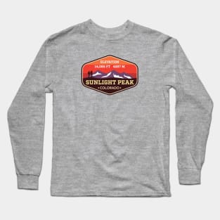 Sunlight Peak Colorado - 14ers Mountain Climbing Badge Long Sleeve T-Shirt